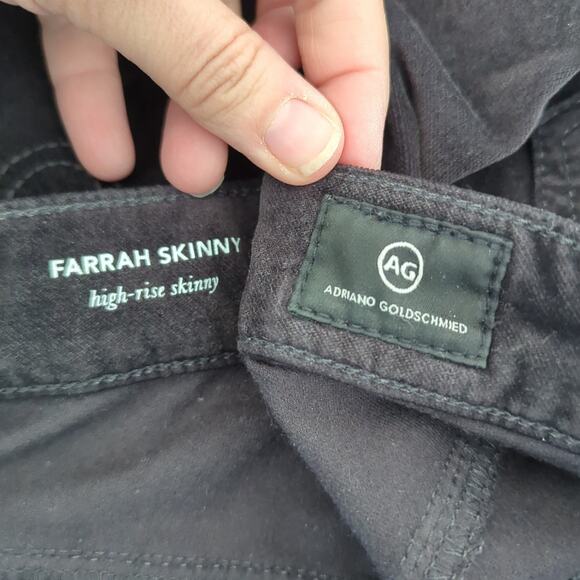 Adriano Goldschmied Womens Farrah Skinny High Rise Velvet Pants Gray Charcoal 29 - Picture 4 of 5